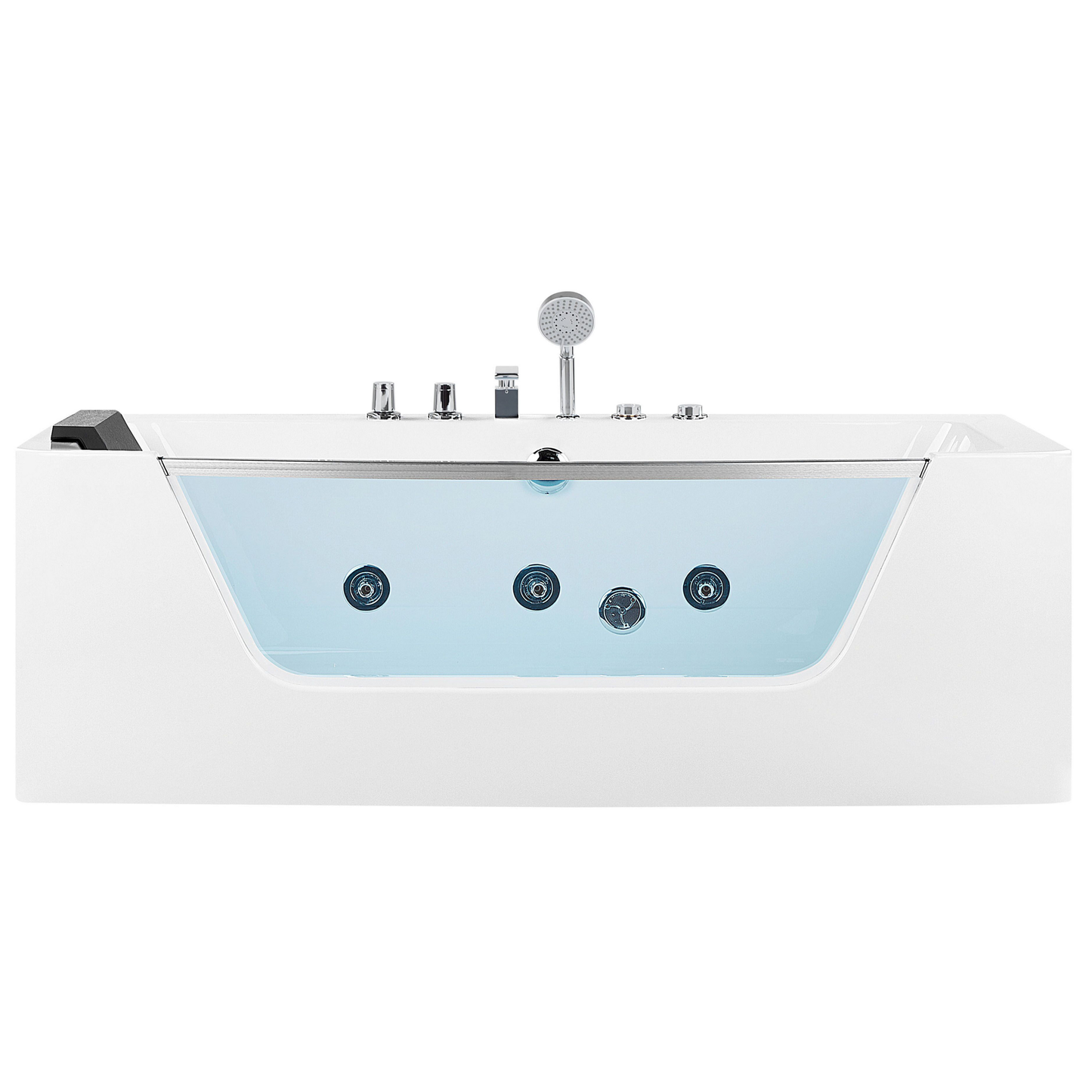 Whirlpool Badewanne weiss rechteckig 170 x 80 cm MANTA