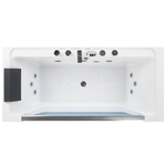 Whirlpool Badewanne weiss rechteckig 170 x 80 cm MANTA