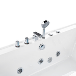 Whirlpool Badewanne weiss rechteckig 170 x 80 cm MANTA