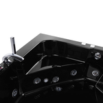 Whirlpool Badewanne schwarz Eckmodell mit LED 190 x 135 cm MARINA