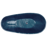 Badewanne freistehend marineblau Marmor Optik 170 x 80 cm RIOJA