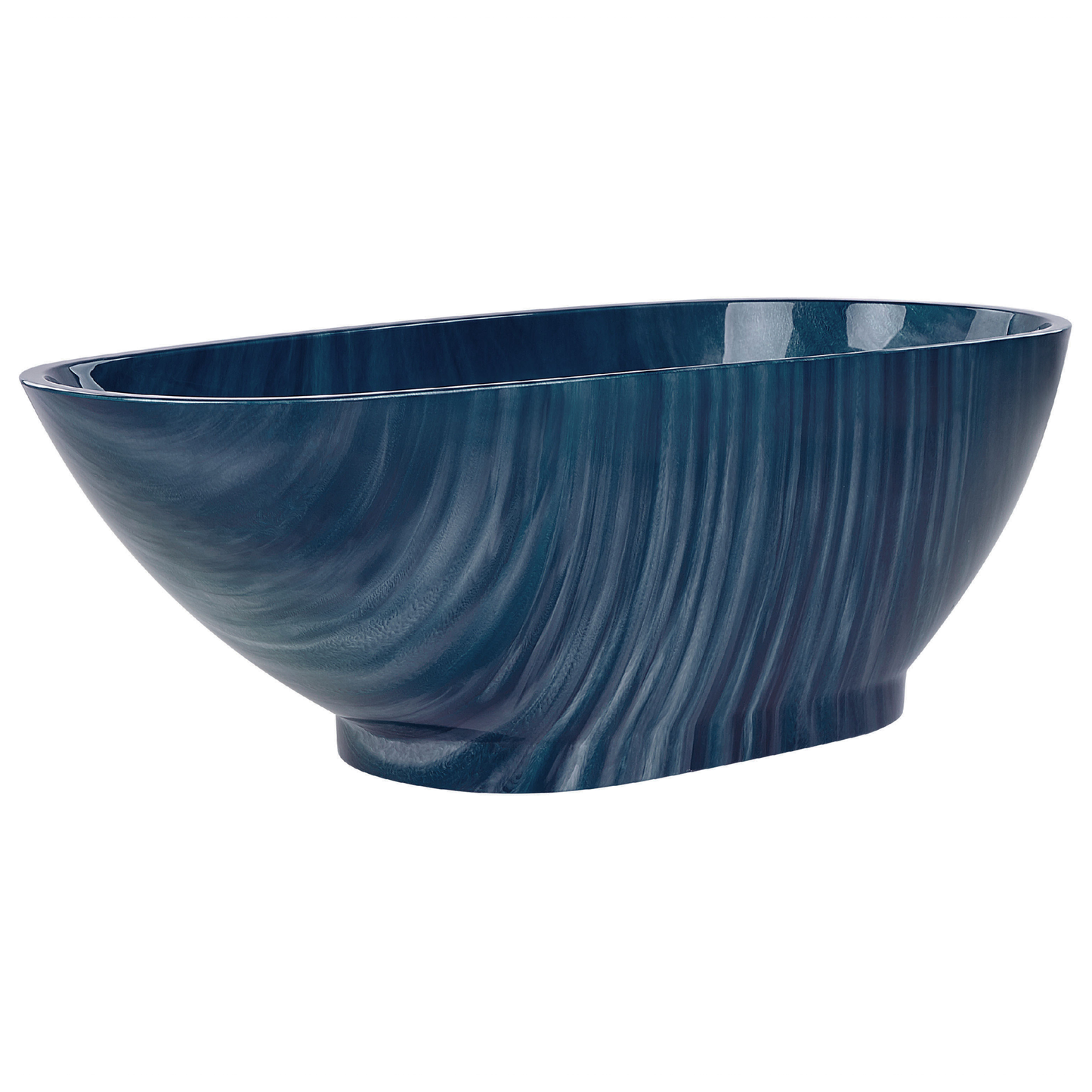 Badewanne freistehend marineblau Marmor Optik 170 x 80 cm RIOJA