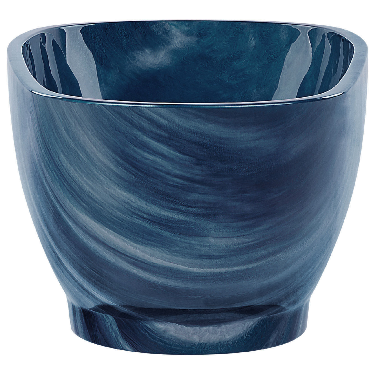 Badewanne freistehend marineblau Marmor Optik 170 x 80 cm RIOJA