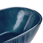 Badewanne freistehend marineblau Marmor Optik 170 x 80 cm RIOJA