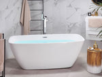 Badewanne freistehend weiss rechteckig 170 x 78 cm MINGO