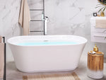Badewanne freistehend weiss oval 170 x 80 cm OVALLE