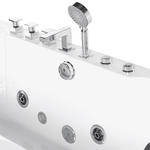 Whirlpool Badewanne weiss rechteckig mit LED 180 x 80 cm HAWES