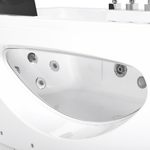 Whirlpool Badewanne weiss rechteckig mit LED 180 x 80 cm HAWES