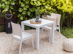 Gartenstuhl 2er Set FOSSANO Kunststoff Weiss