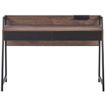 Schreibtisch dunkler Holzfarbton 120 x 50 cm 2 Schubladen HARWICH
