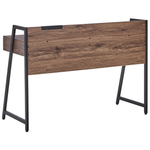 Schreibtisch dunkler Holzfarbton 120 x 50 cm 2 Schubladen HARWICH