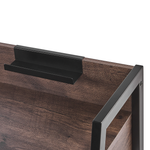 Schreibtisch dunkler Holzfarbton 120 x 50 cm 2 Schubladen HARWICH