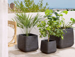 Blumenkübel PARIKIA Kunststoff 28 cm Schwarz