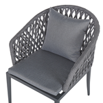 Gartenmöbel Set 4-Sitzer LIPARI inkl. Kissen Metall Grau