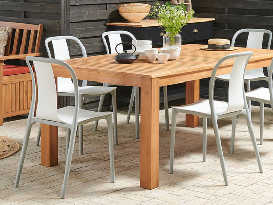 Set mit 2 Stühlen Kunststoff Weiss SPEZIA