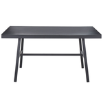 Gartentisch CANETTO 150 cm 90 cm Glas Schwarz