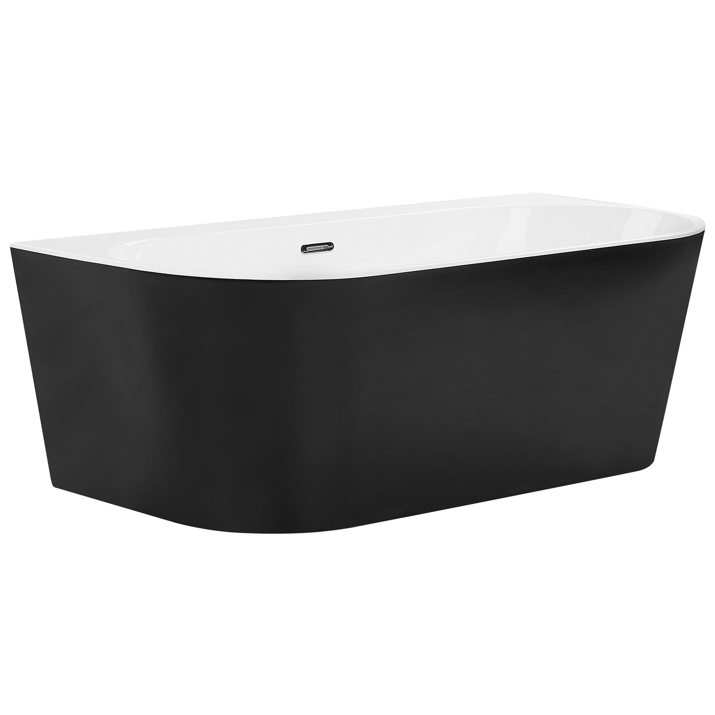 Badewanne schwarz oval 170 x 80 cm HARVEY