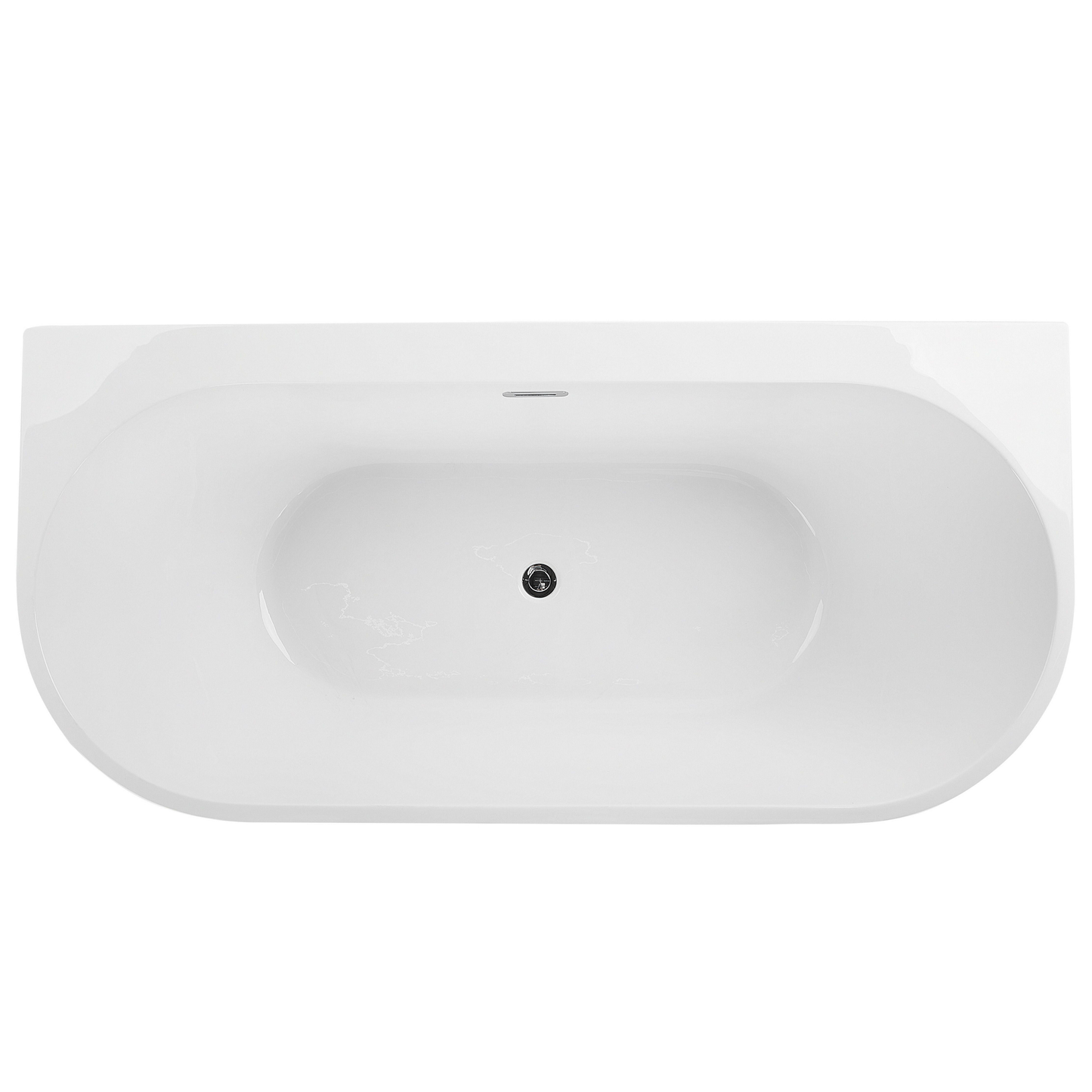 Badewanne schwarz oval 170 x 80 cm HARVEY