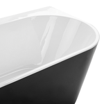 Badewanne schwarz oval 170 x 80 cm HARVEY
