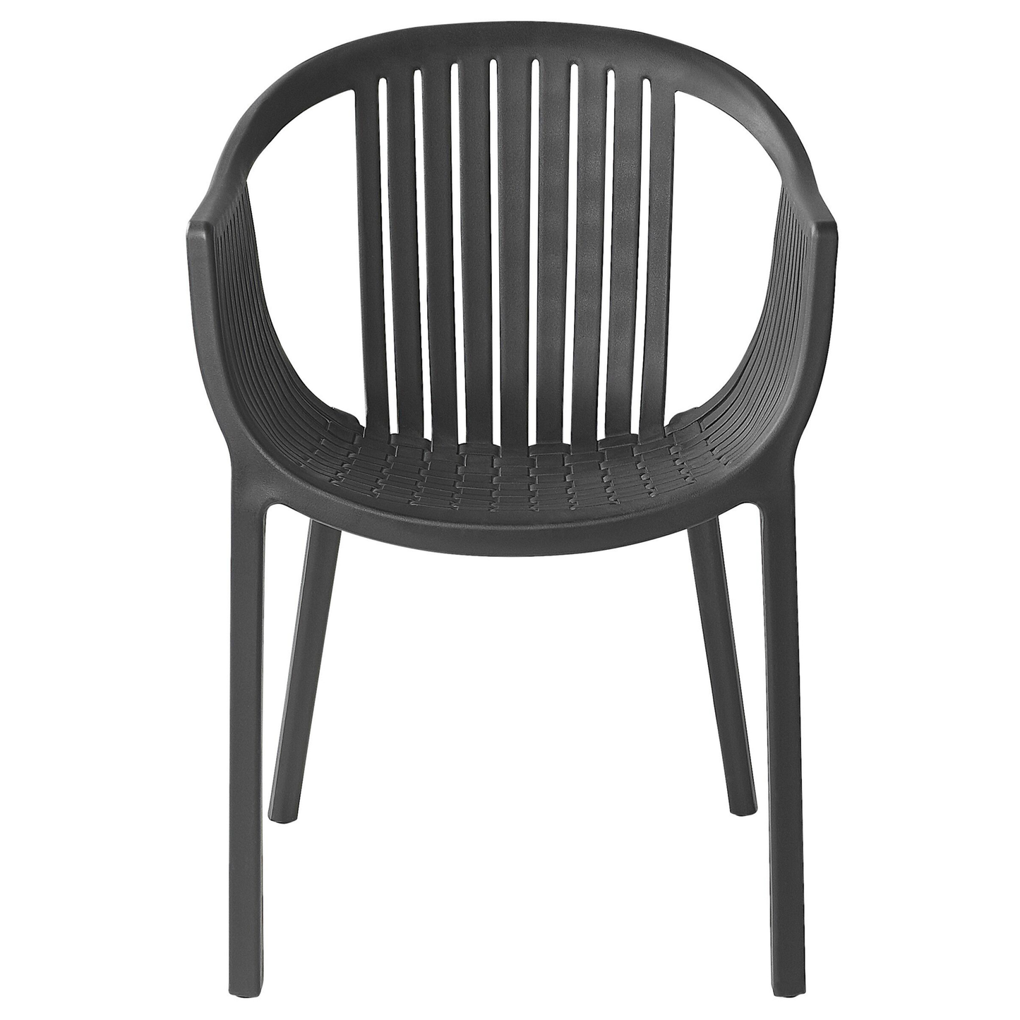 Set mit 4 Stühlen Kunststoff Schwarz NAPOLI