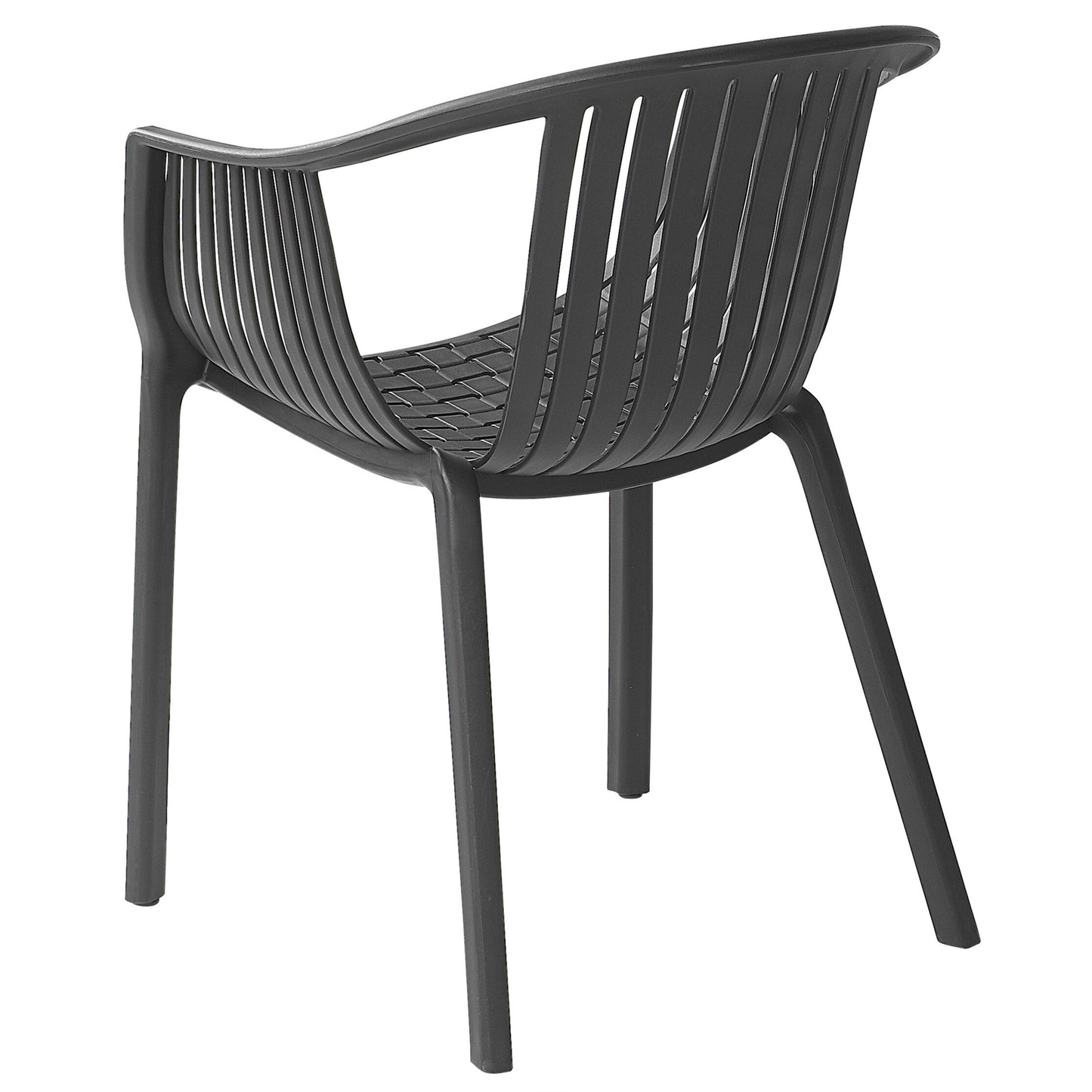 Set mit 4 Stühlen Kunststoff Schwarz NAPOLI