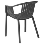 Set mit 4 Stühlen Kunststoff Schwarz NAPOLI