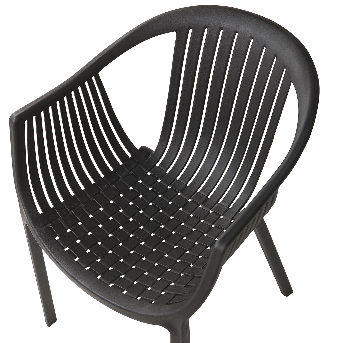 Set mit 4 Stühlen Kunststoff Schwarz NAPOLI