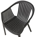 Set mit 4 Stühlen Kunststoff Schwarz NAPOLI