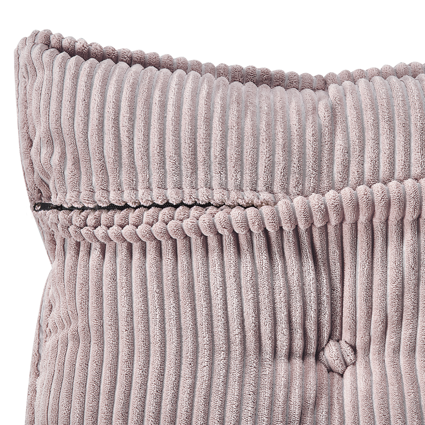 Ecksofa Cord taupe linksseitig 3-Sitzer DOLVA