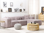 Ecksofa Cord taupe linksseitig 3-Sitzer DOLVA