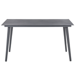 Gartentisch MILETO 140 cm 80 cm Glas Grau