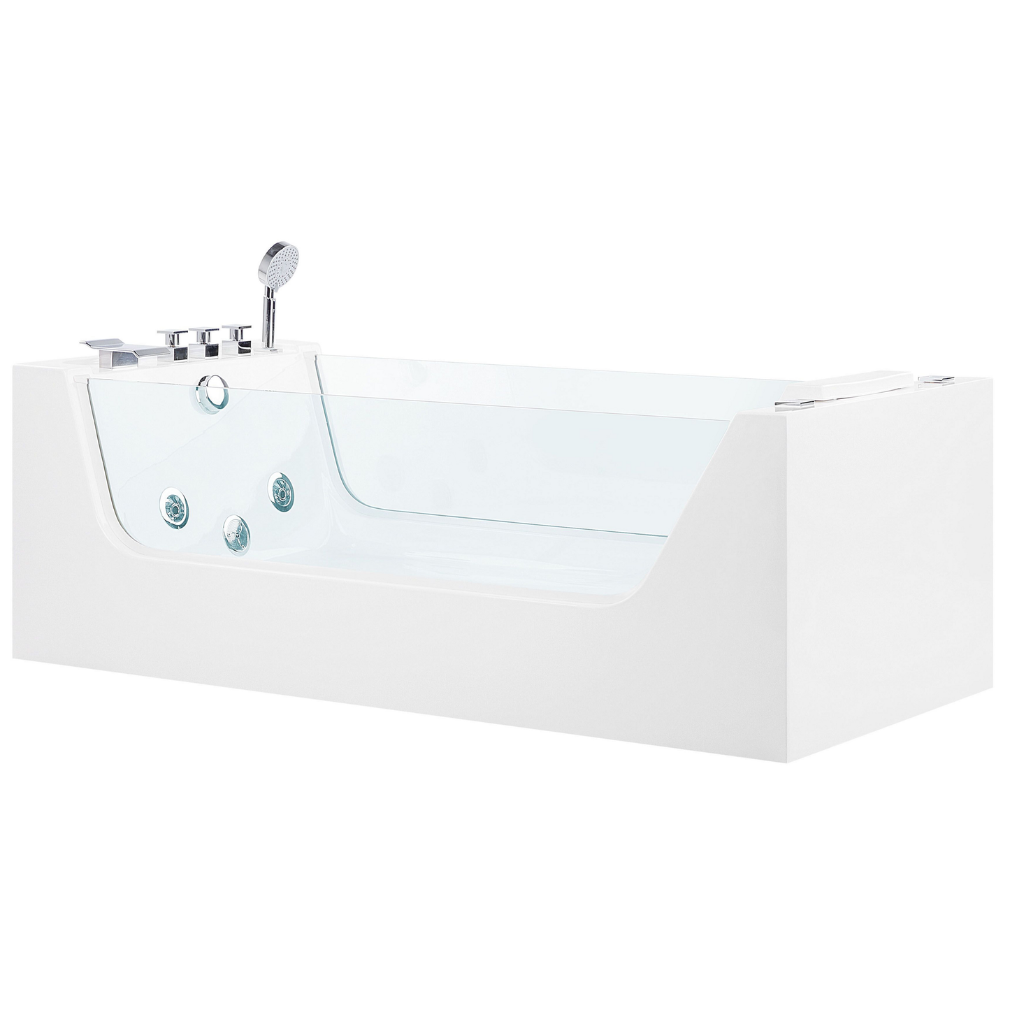 Whirlpool Badewanne weiss freistehend rechteckig 170 x 80 cm OYON