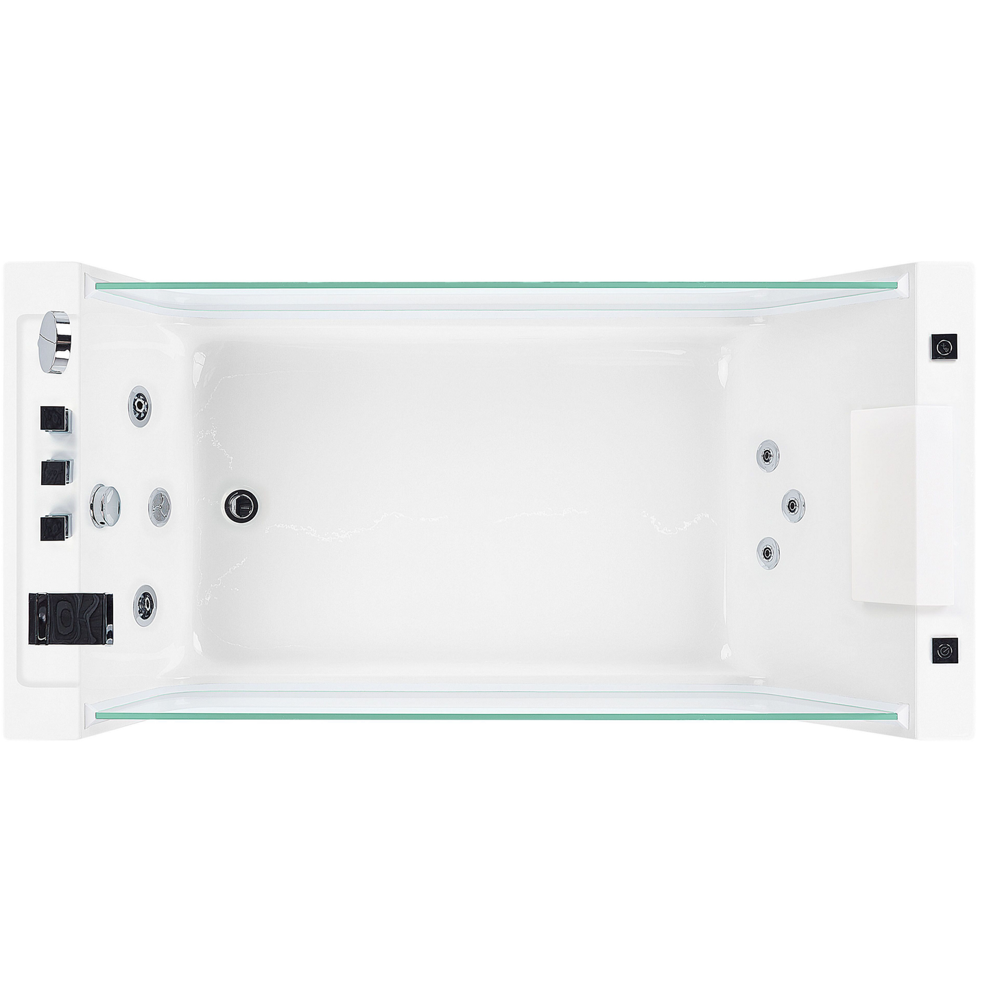 Whirlpool Badewanne weiss freistehend rechteckig 170 x 80 cm OYON