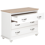 Kommode mit 3 Schubladen EVERETT 79 cm Weiss