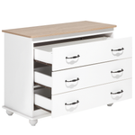 Kommode mit 3 Schubladen EVERETT 79 cm Weiss