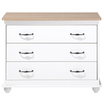 Kommode mit 3 Schubladen EVERETT 79 cm Weiss