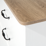 Kommode mit 3 Schubladen EVERETT 79 cm Weiss