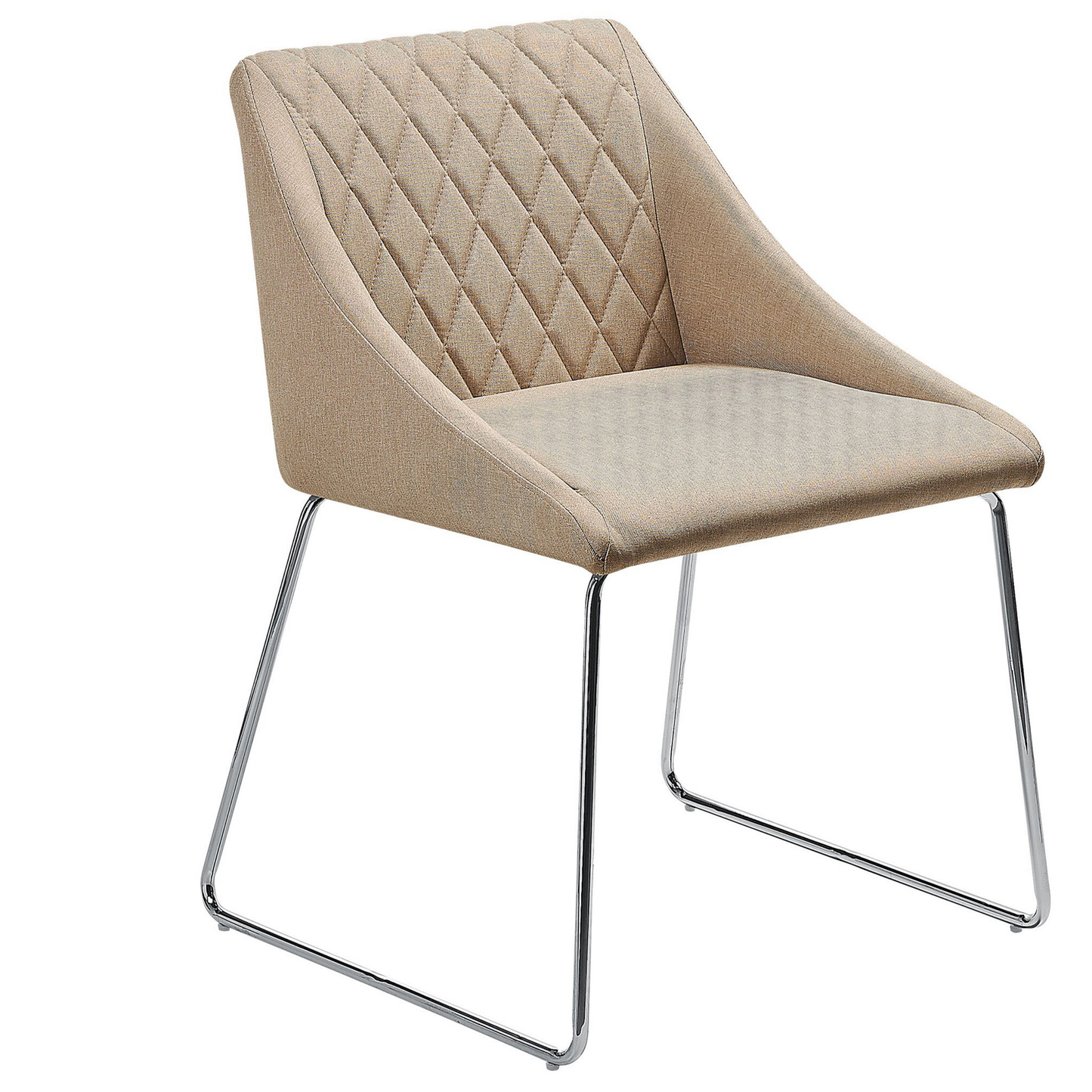 Esszimmerstuhl 2er Set Stoff Beige ARCATA