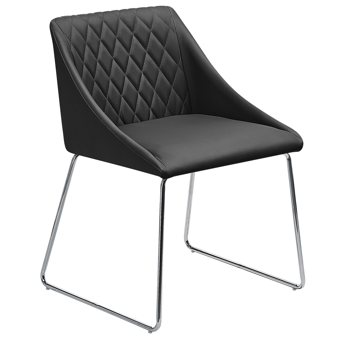 Esszimmerstuhl 2er Set ARCATA Kunstleder Schwarz