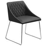 Esszimmerstuhl 2er Set ARCATA Kunstleder Schwarz