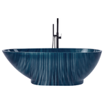 Badewanne freistehend marineblau Marmor Optik 170 x 80 cm RIOJA