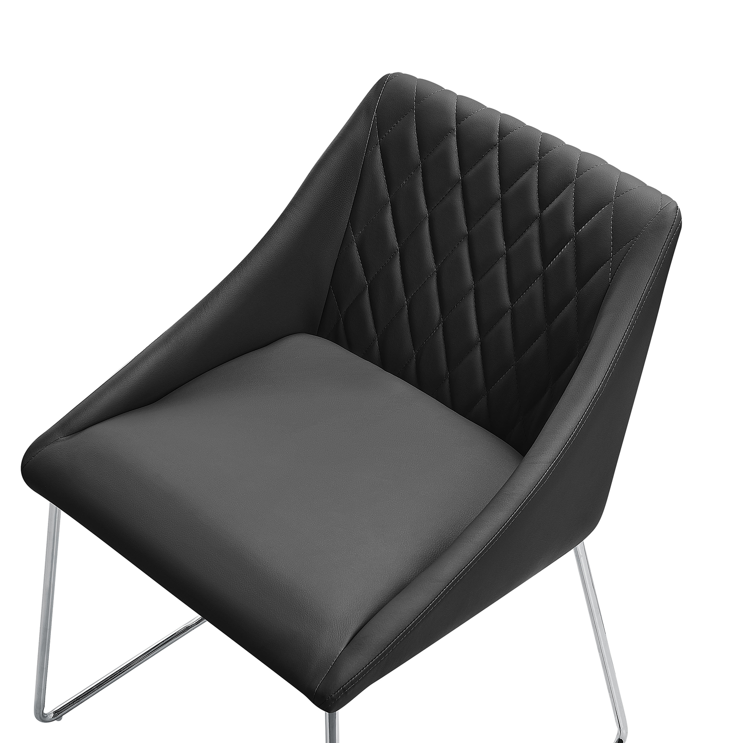 Esszimmerstuhl 2er Set ARCATA Kunstleder Schwarz