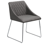 Esszimmerstuhl 2er Set Stoff Dunkelgrau ARCATA