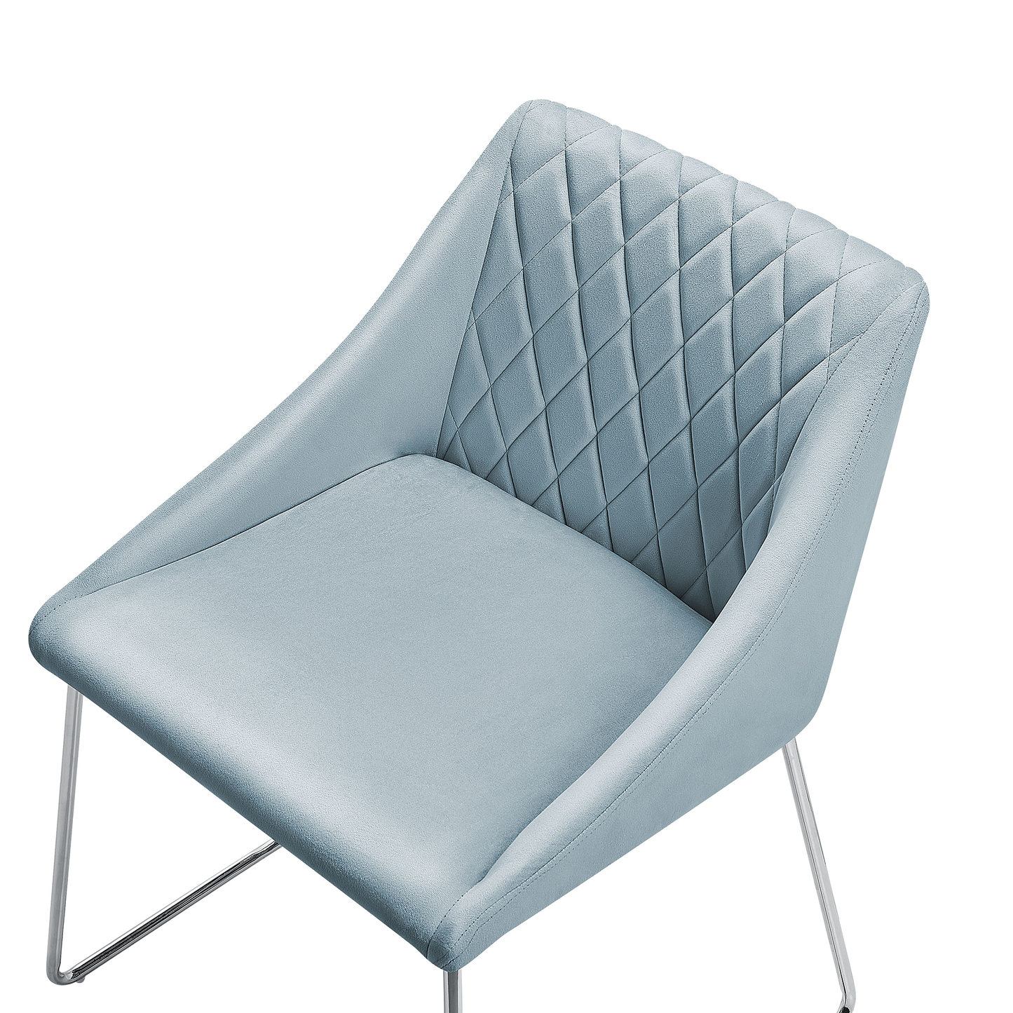 Esszimmerstuhl 2er Set ARCATA Samtstoff Hellblau