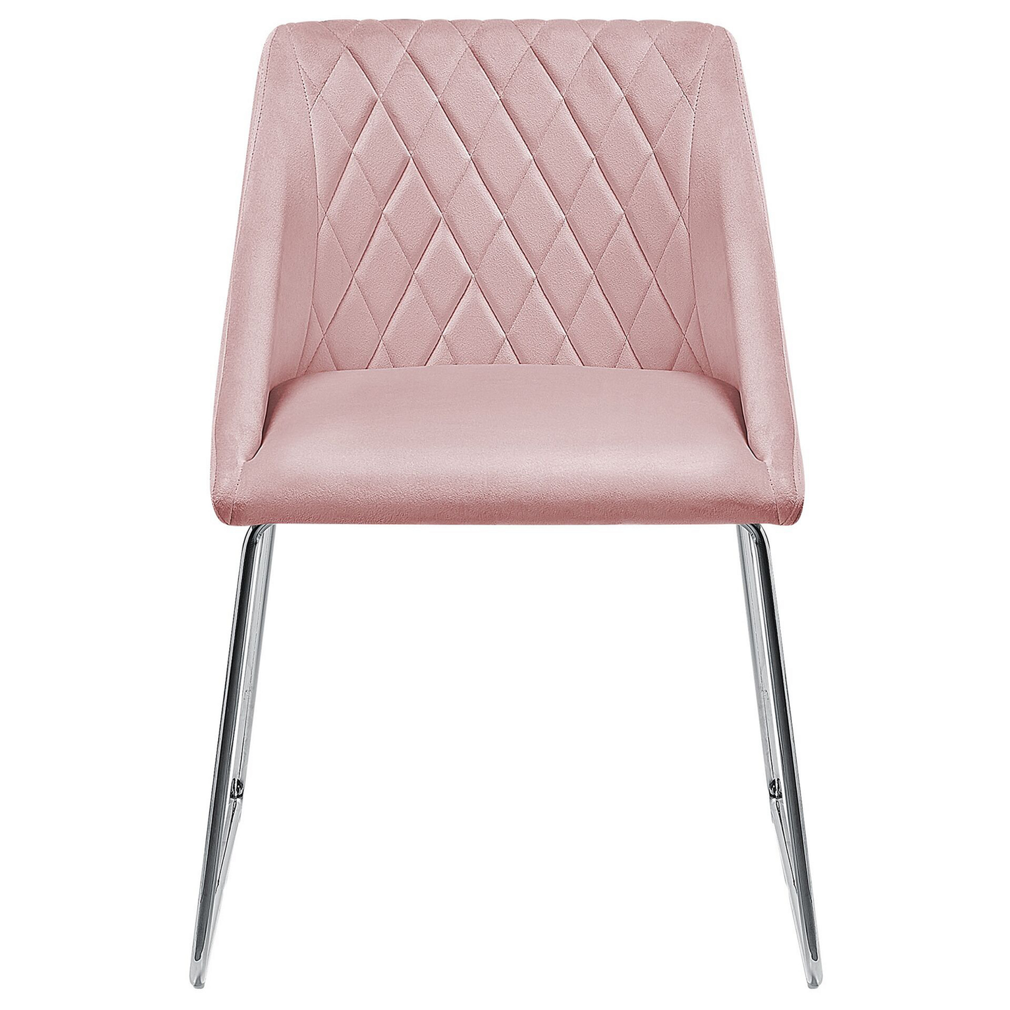 Esszimmerstuhl 2er Set Samtstoff Rosa ARCATA