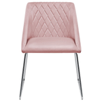 Esszimmerstuhl 2er Set Samtstoff Rosa ARCATA