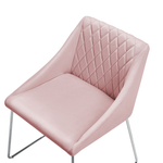 Esszimmerstuhl 2er Set Samtstoff Rosa ARCATA