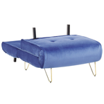 1-Sitzer Schlafsofa Samtstoff marineblau / gold VESTFOLD