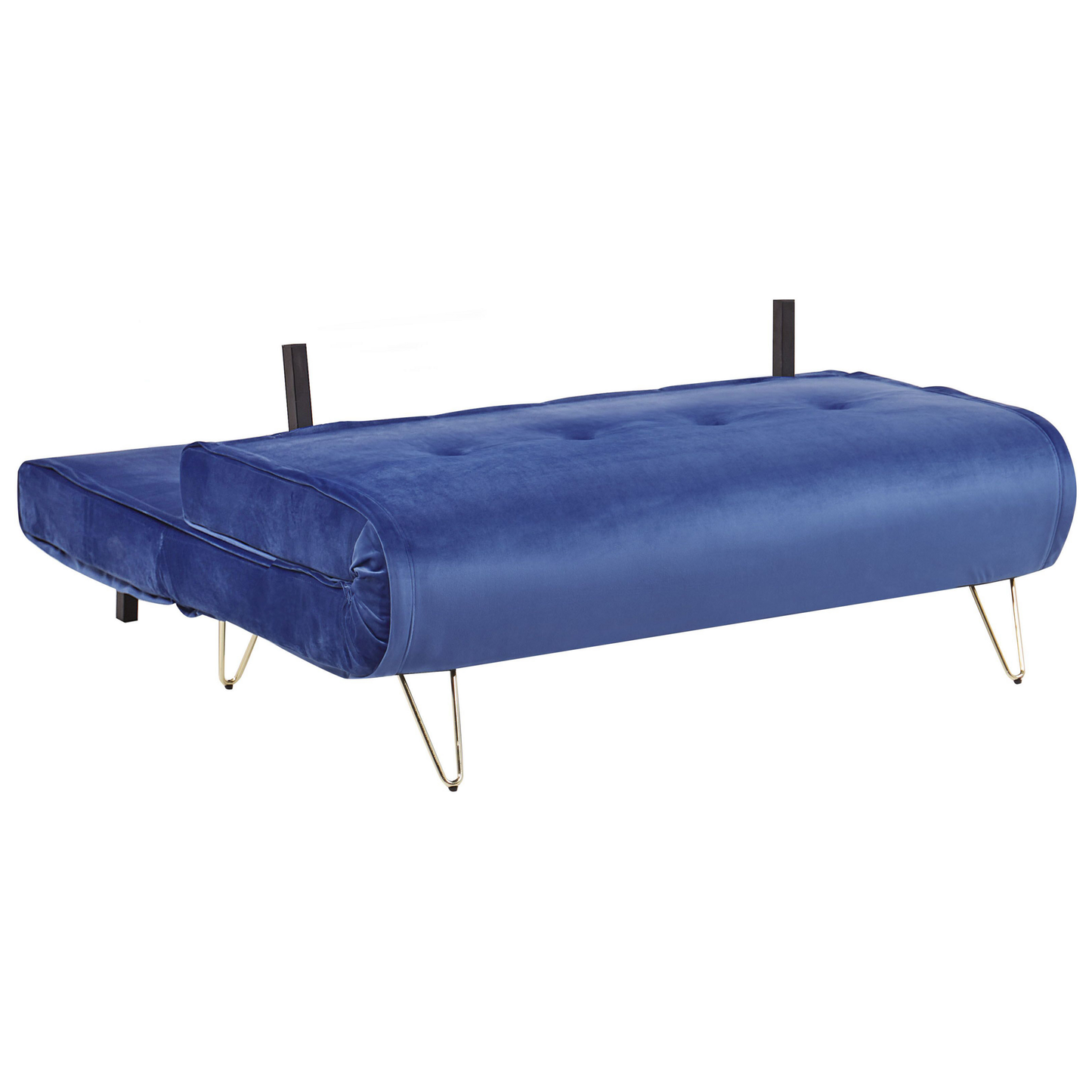 2-Sitzer Schlafsofa Samtstoff marineblau VESTFOLD