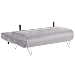 2-Sitzer Schlafsofa Samtstoff hellgrau VESTFOLD